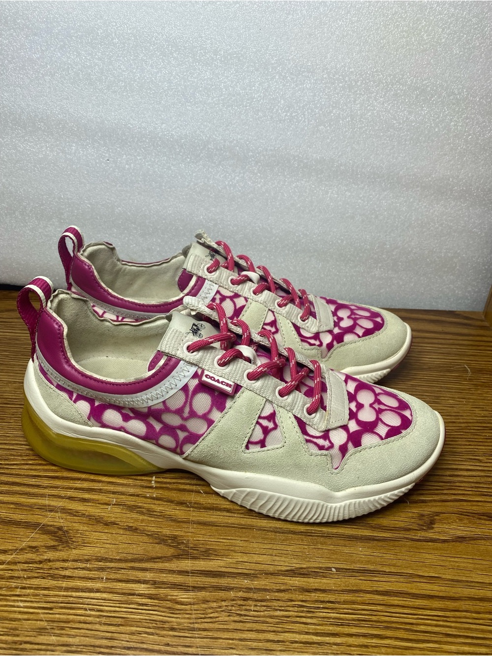 Coach Citysole Mesh Runner Hyacinth Pink Logo Lace Up Sneakers Shoes Women’s 8 B